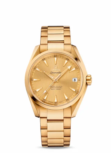 Omega Seamaster Aqua Terra 150m Master Co-Axial 38.5 Yellow Gold / Champagne / Bracelet 231.50.39.21.08.001 (23150392108001)